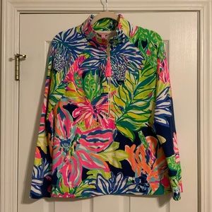Lilly Pulitzer size medium pull over with a three-quarter zip
